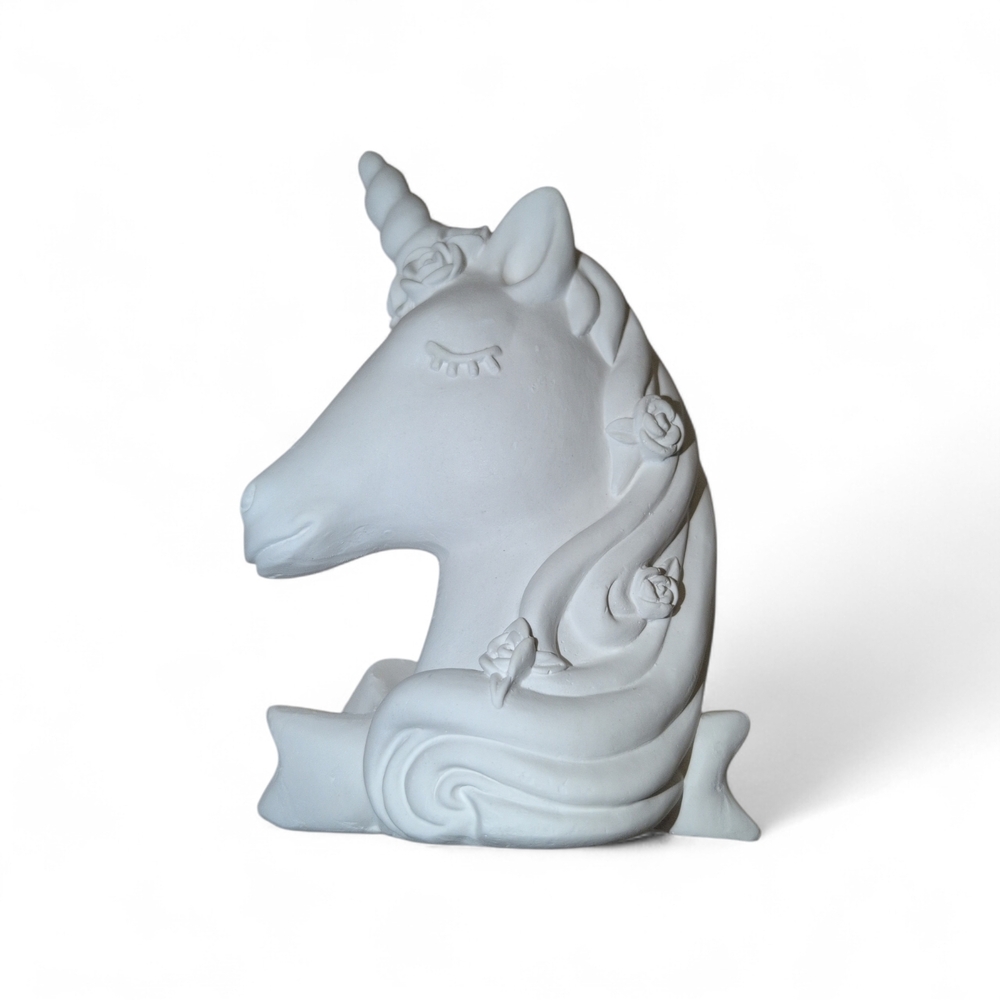 New Paintable White Unicorn Sculpture